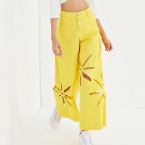 Urban Outfitters Flower cut out pants